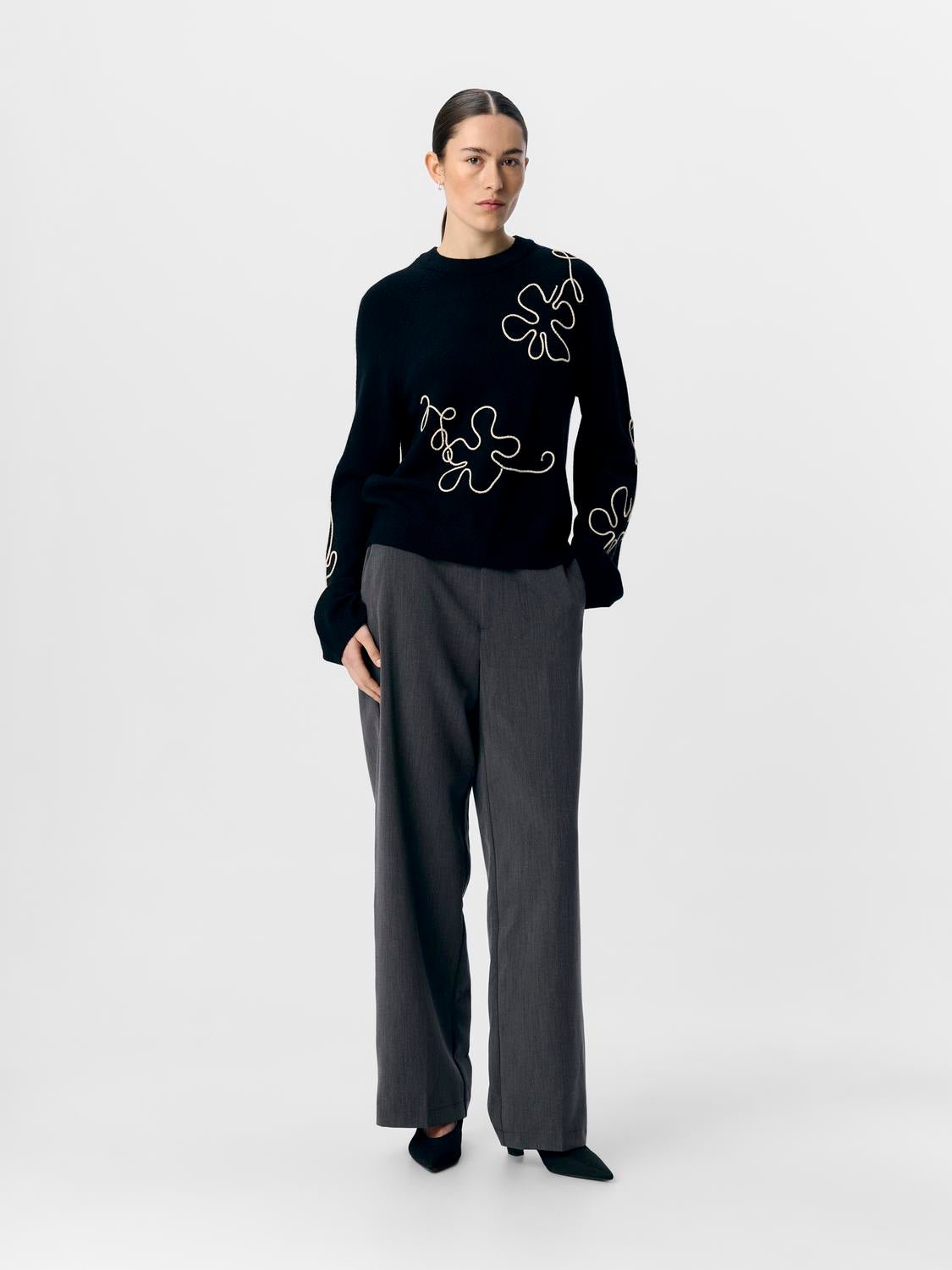 OBJLANEY Pullover - Black - VERO MODA & VILA Bergvik